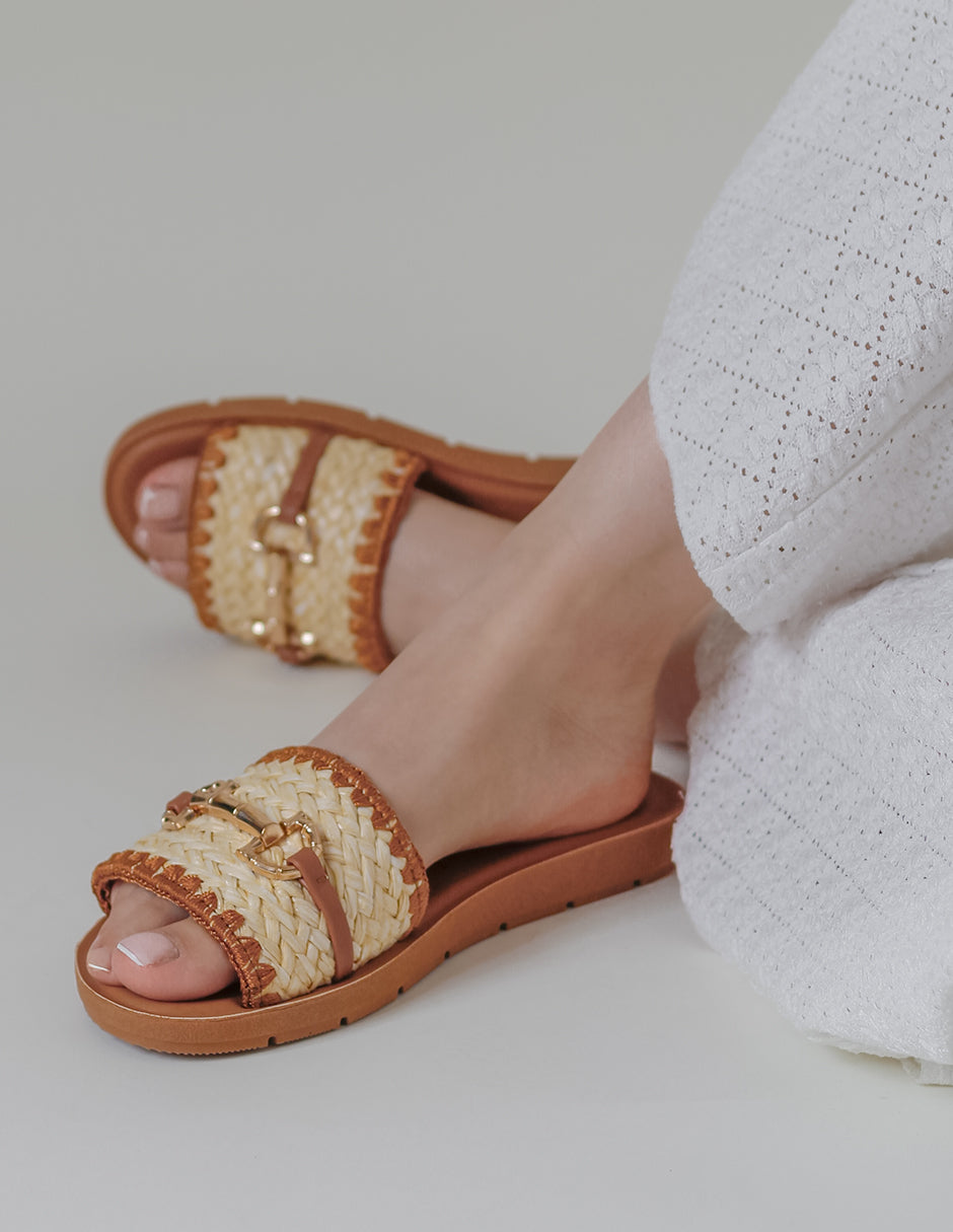 Sandalias de piso Soft en Textil – Beige