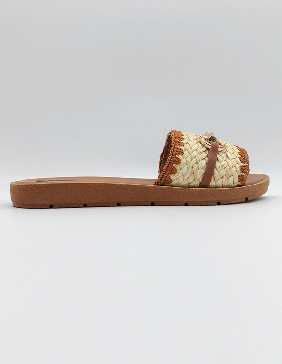 Sandalias de piso Soft en Textil – Beige