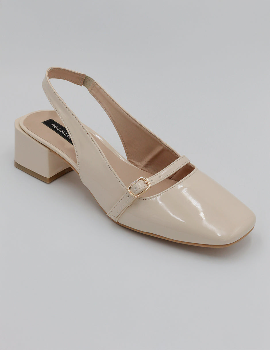 Zapatillas Exterior Charol Color Beige  Para Mujer De RBCOLLECTION