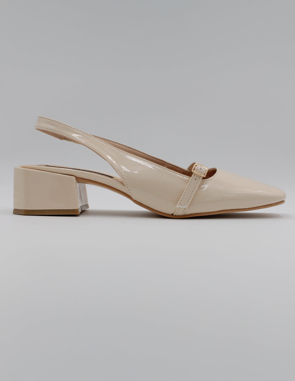 Zapatillas Durliny en Charol – Beige