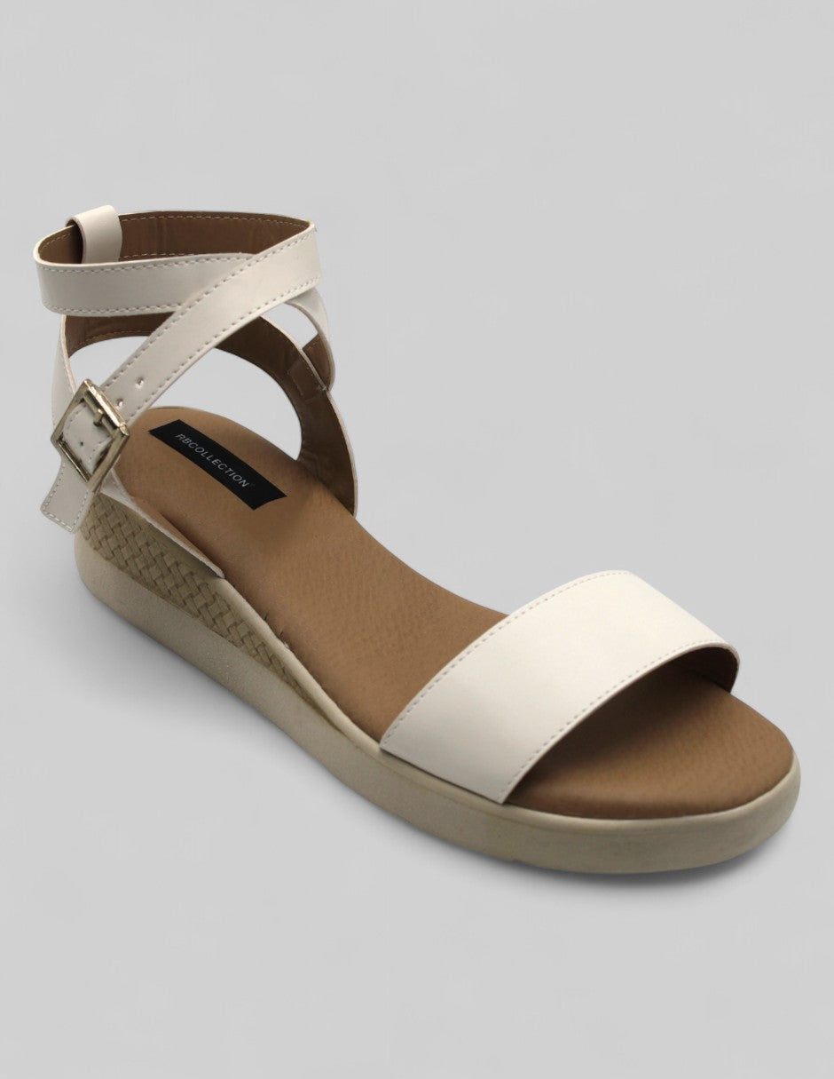 Sandalias con plataforma Exterior Piel vegana Color Beige Para Mujer De RBCOLLECTION