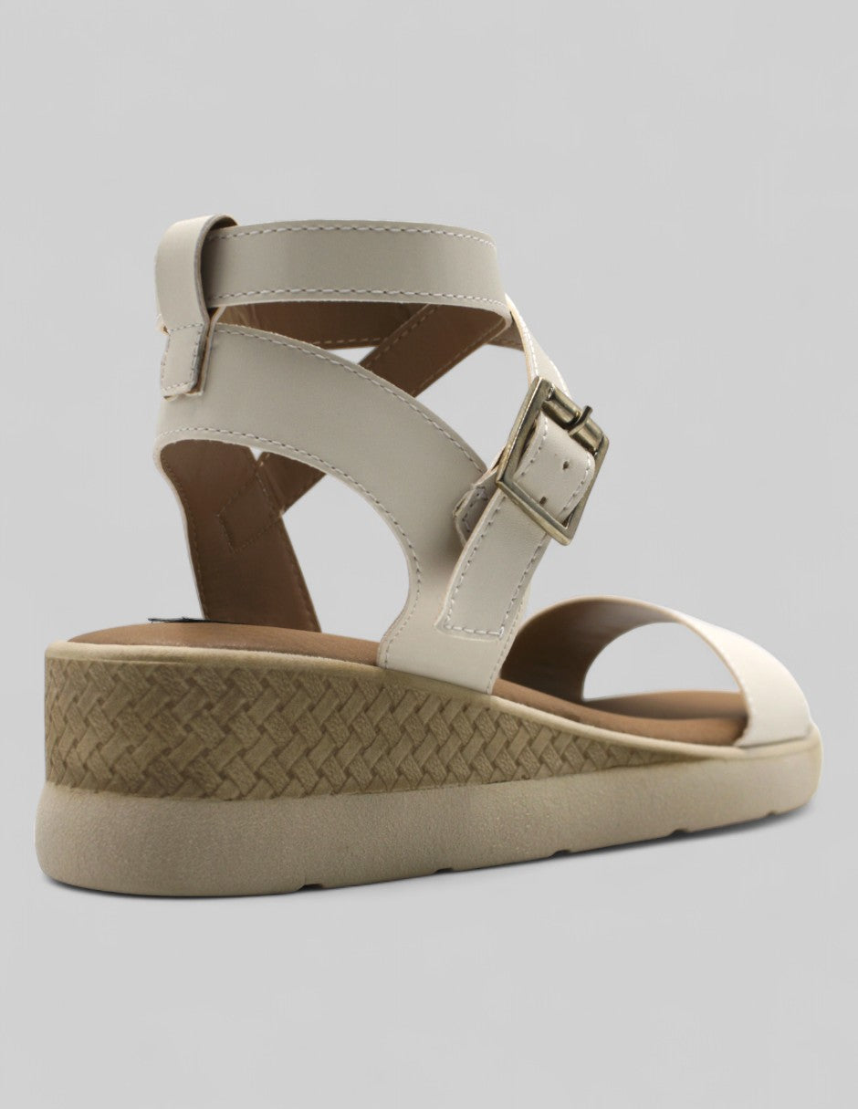 Sandalias con plataforma Onne Piel vegana - Beige