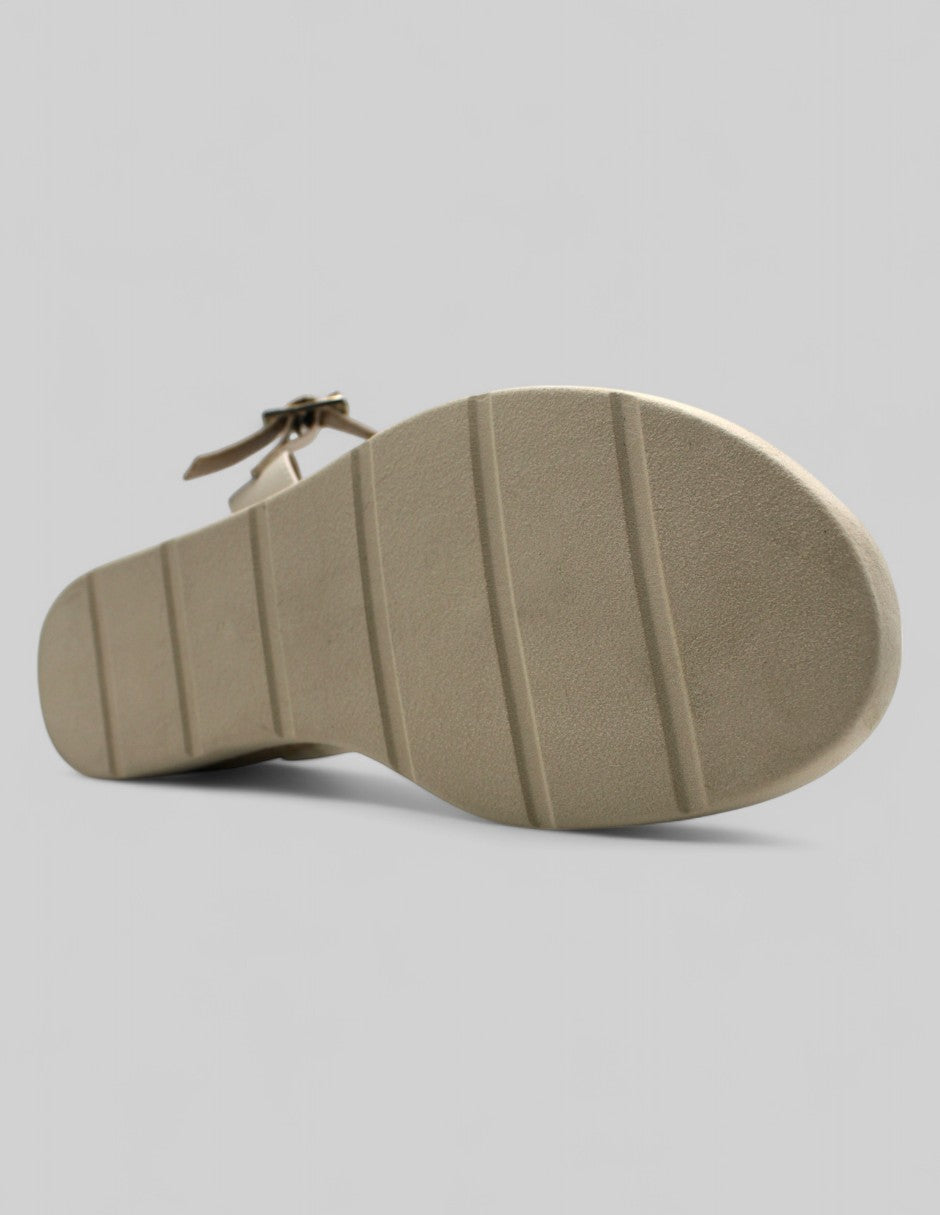 Sandalias con plataforma Onne Piel vegana - Beige