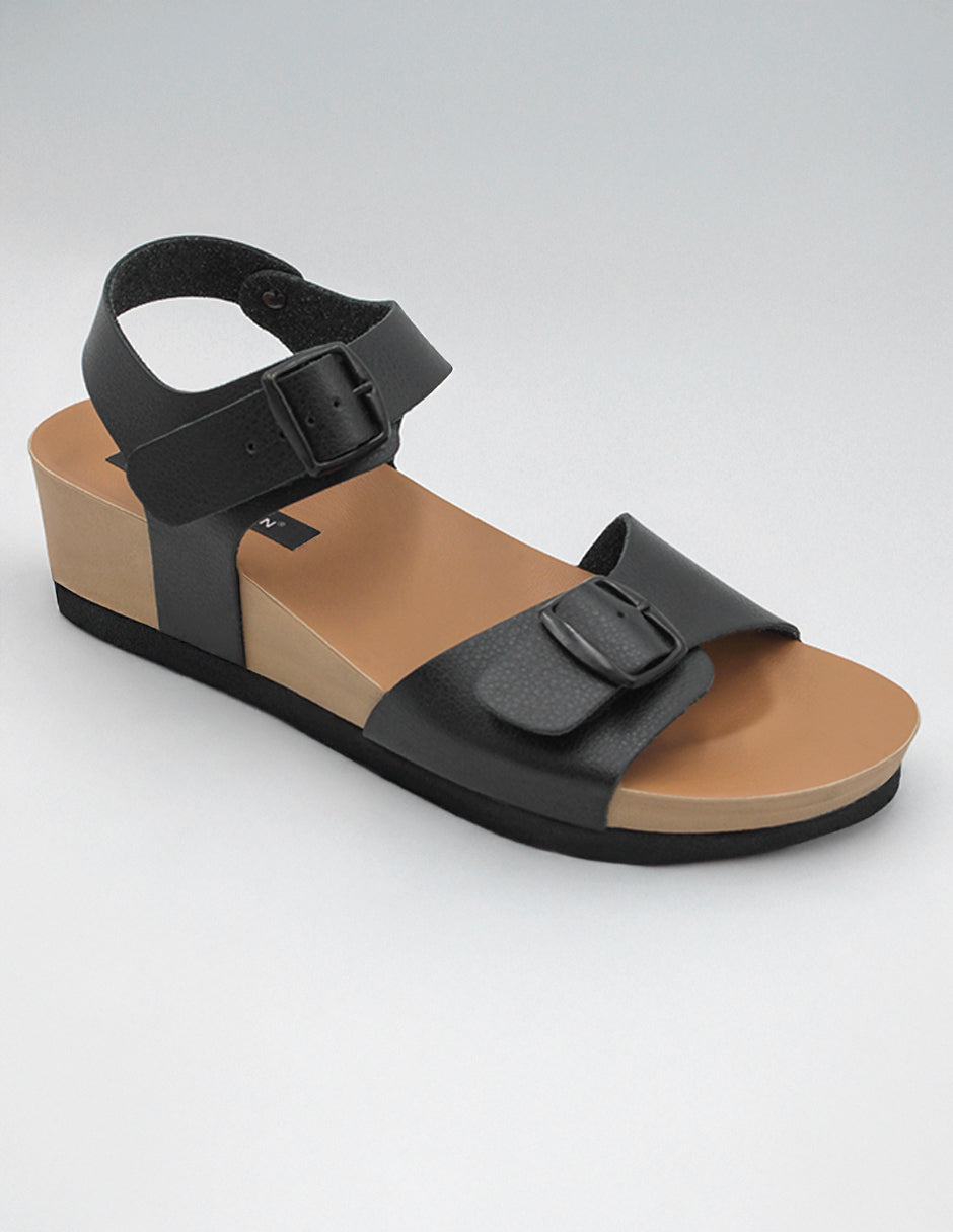 Sandalias con plataforma Yuri en Piel vegana – Negro
