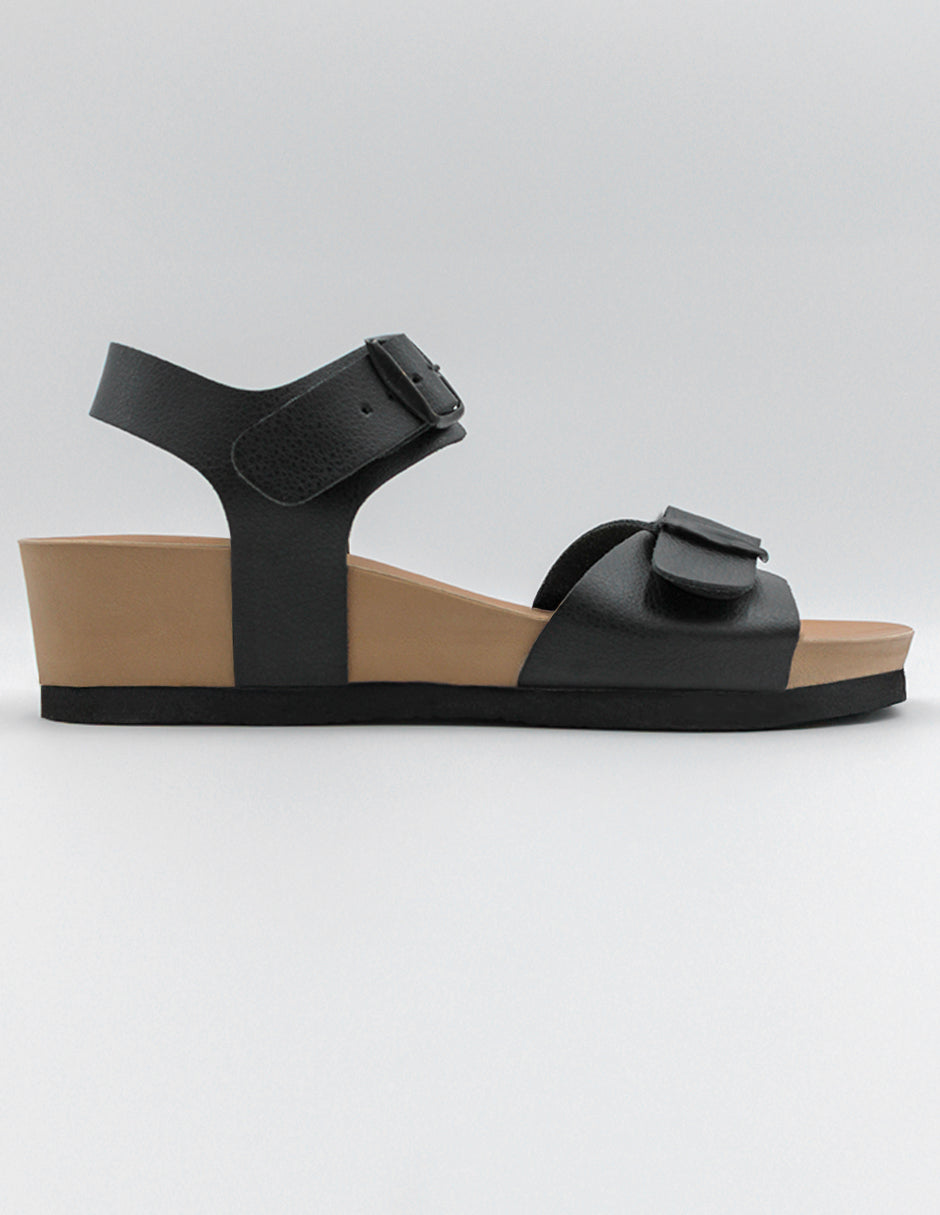 Sandalias con plataforma Yuri en Piel vegana – Negro