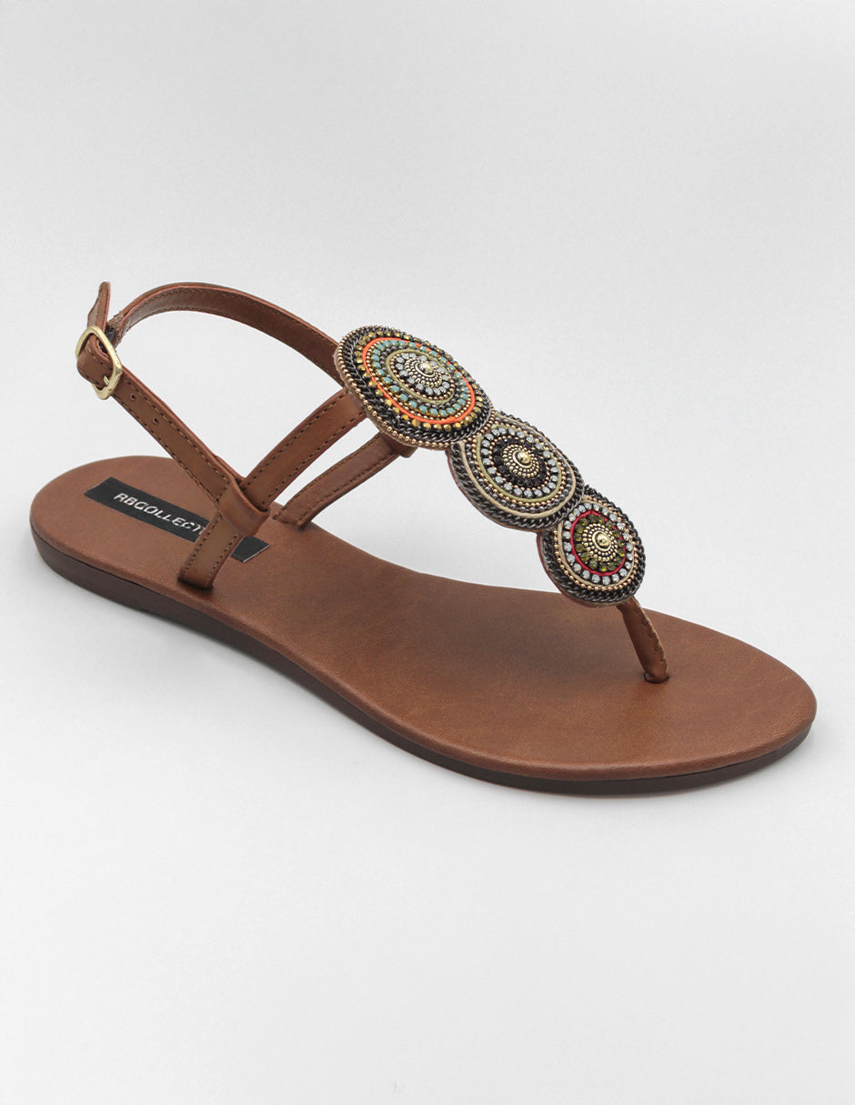 Sandalias de piso Ave en Piel vegana – Café