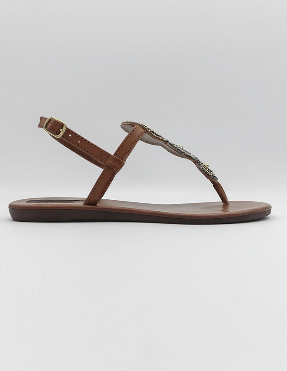 Sandalias de piso Ave en Piel vegana – Café