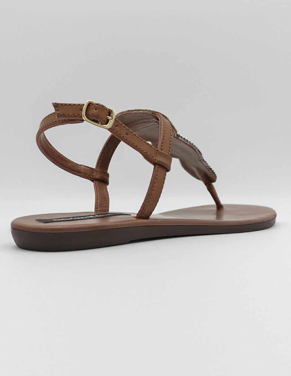 Sandalias de piso Ave en Piel vegana – Café