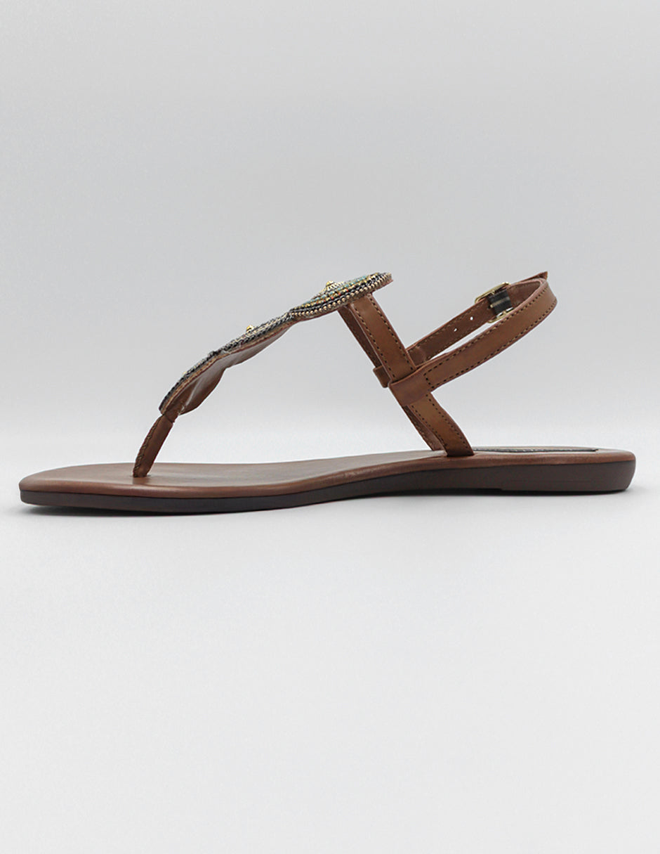 Sandalias de piso Ave en Piel vegana – Café