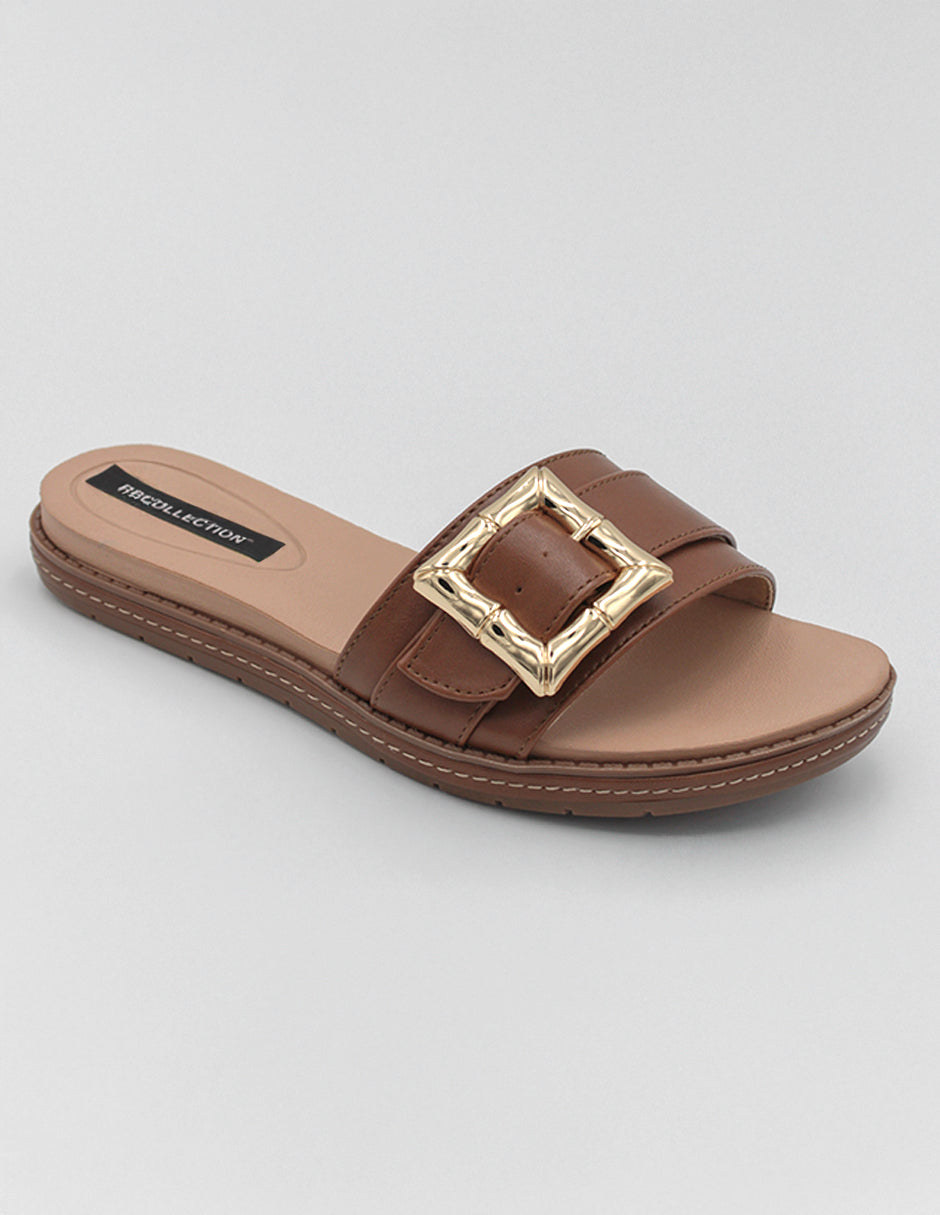 Sandalias de piso Soft en Piel vegana – Beige