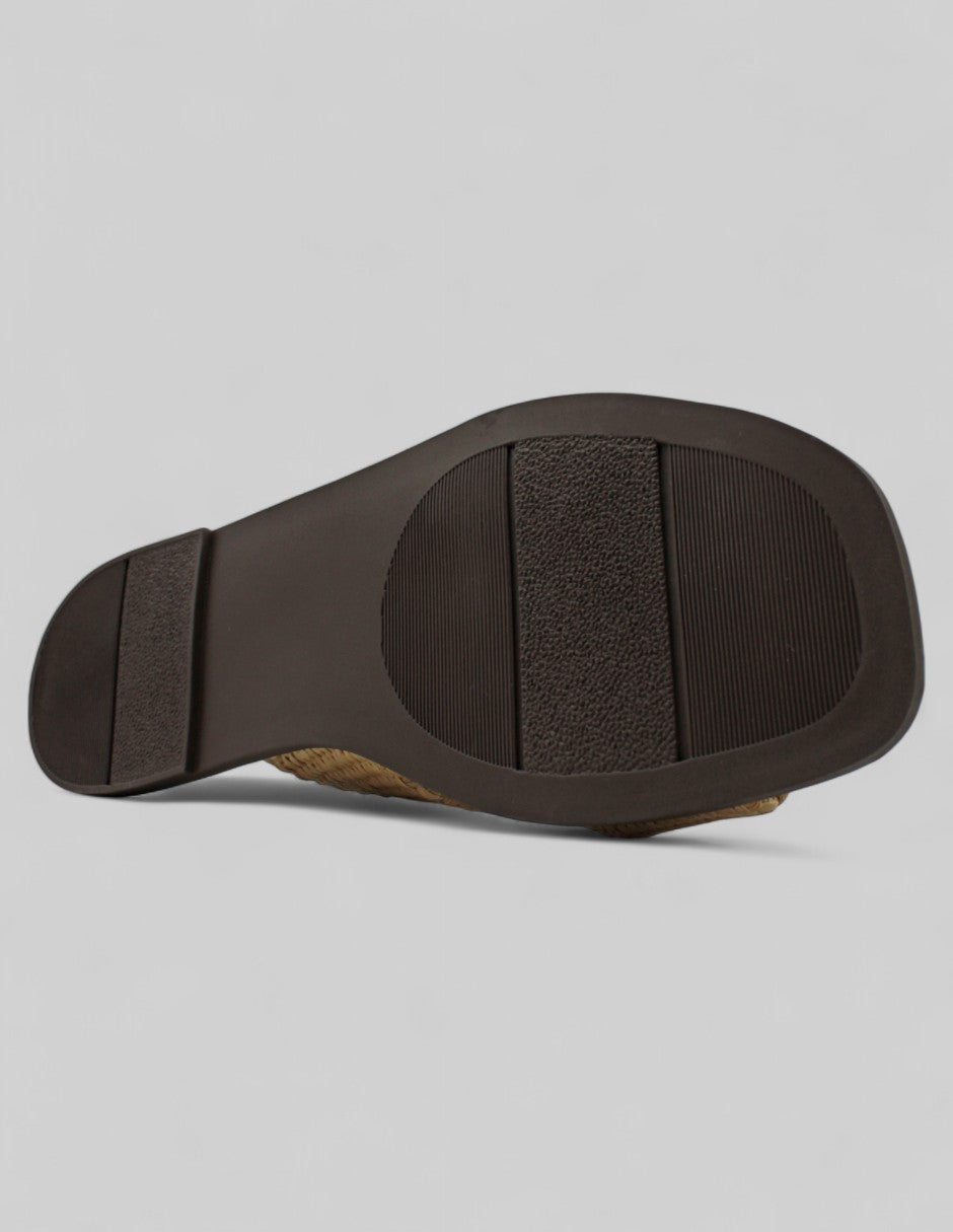Sandalias de piso Yuri Textil - Café