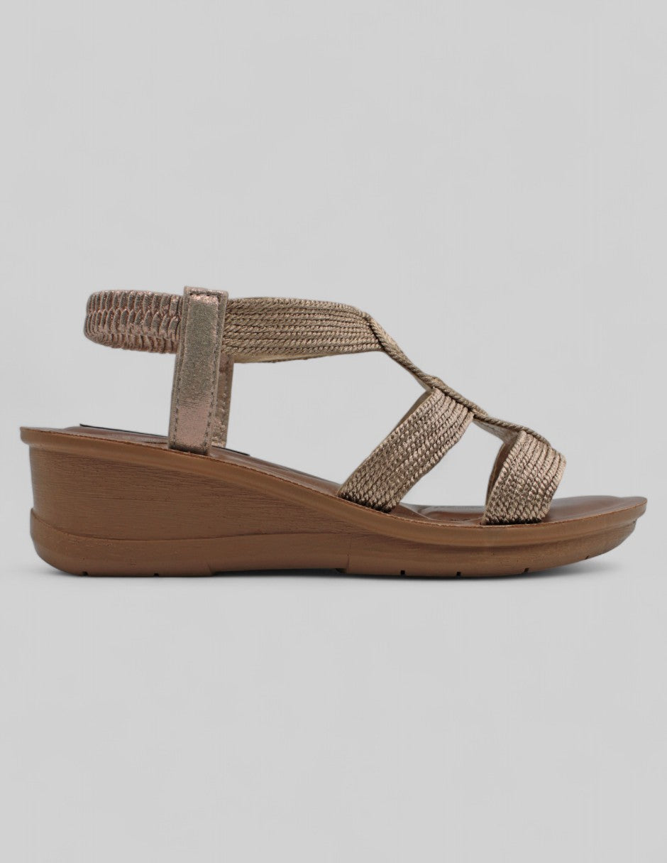 Sandalias con plataforma Daily  Textil - Café