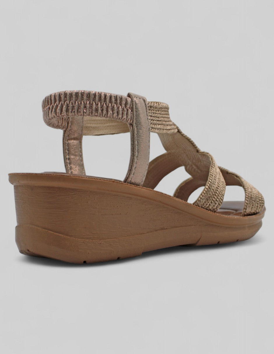 Sandalias con plataforma Daily  Textil - Café