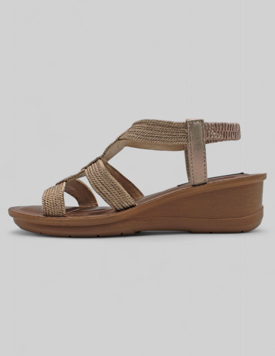 Sandalias con plataforma Daily  Textil - Café