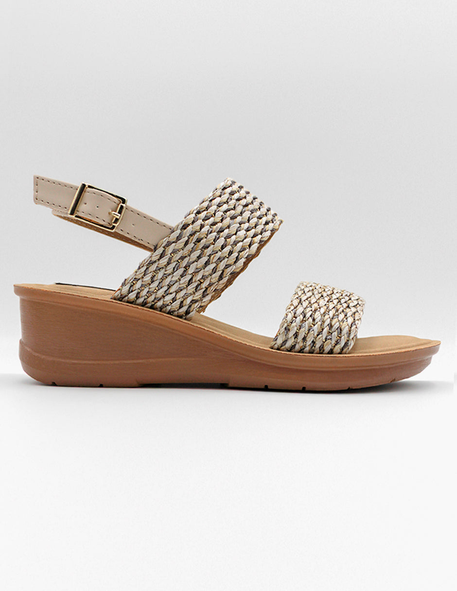 Sandalias con plataforma Daily  en Textil – Beige