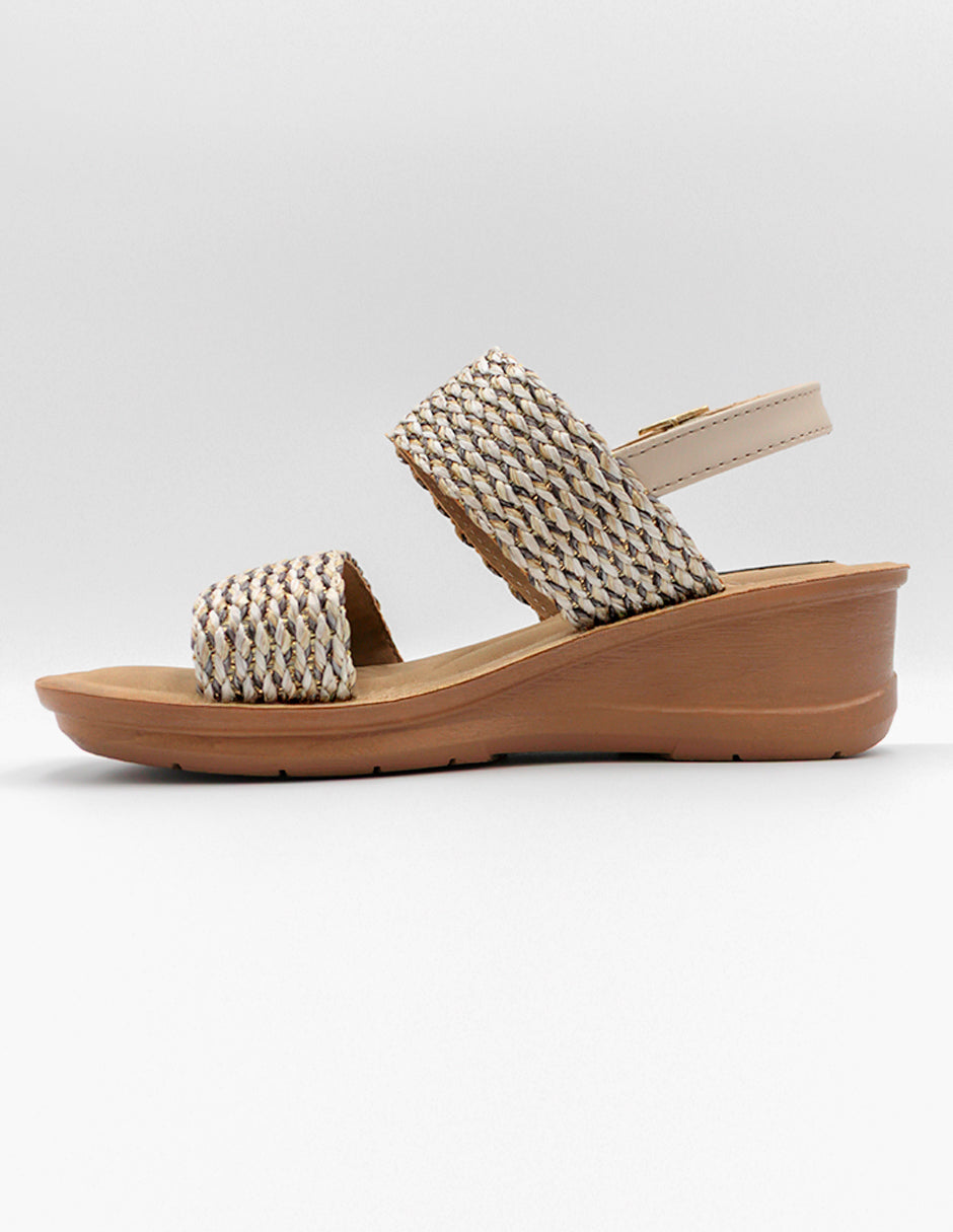Sandalias con plataforma Daily  en Textil – Beige