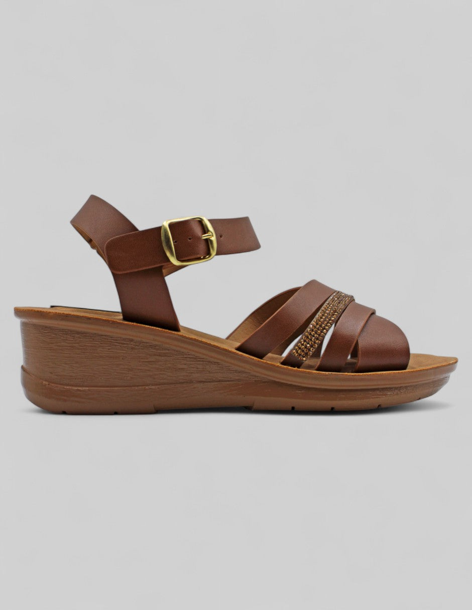 Sandalias con plataforma Daily  Piel vegana - Café