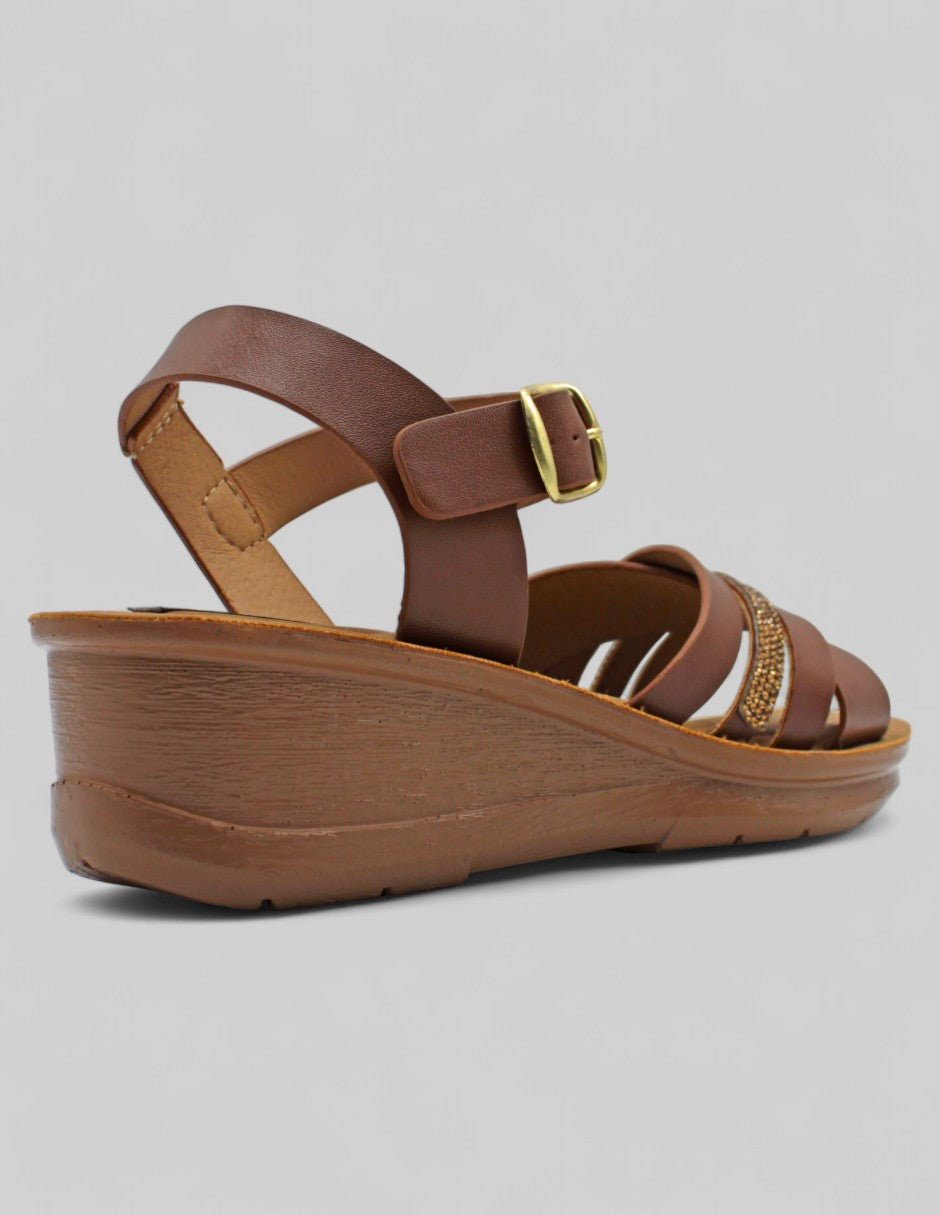 Sandalias con plataforma Daily  Piel vegana - Café