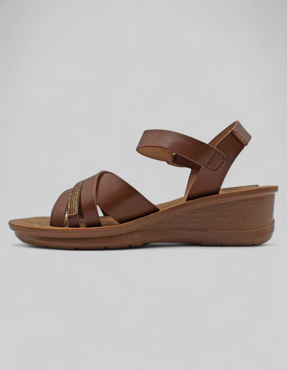 Sandalias con plataforma Daily  Piel vegana - Café