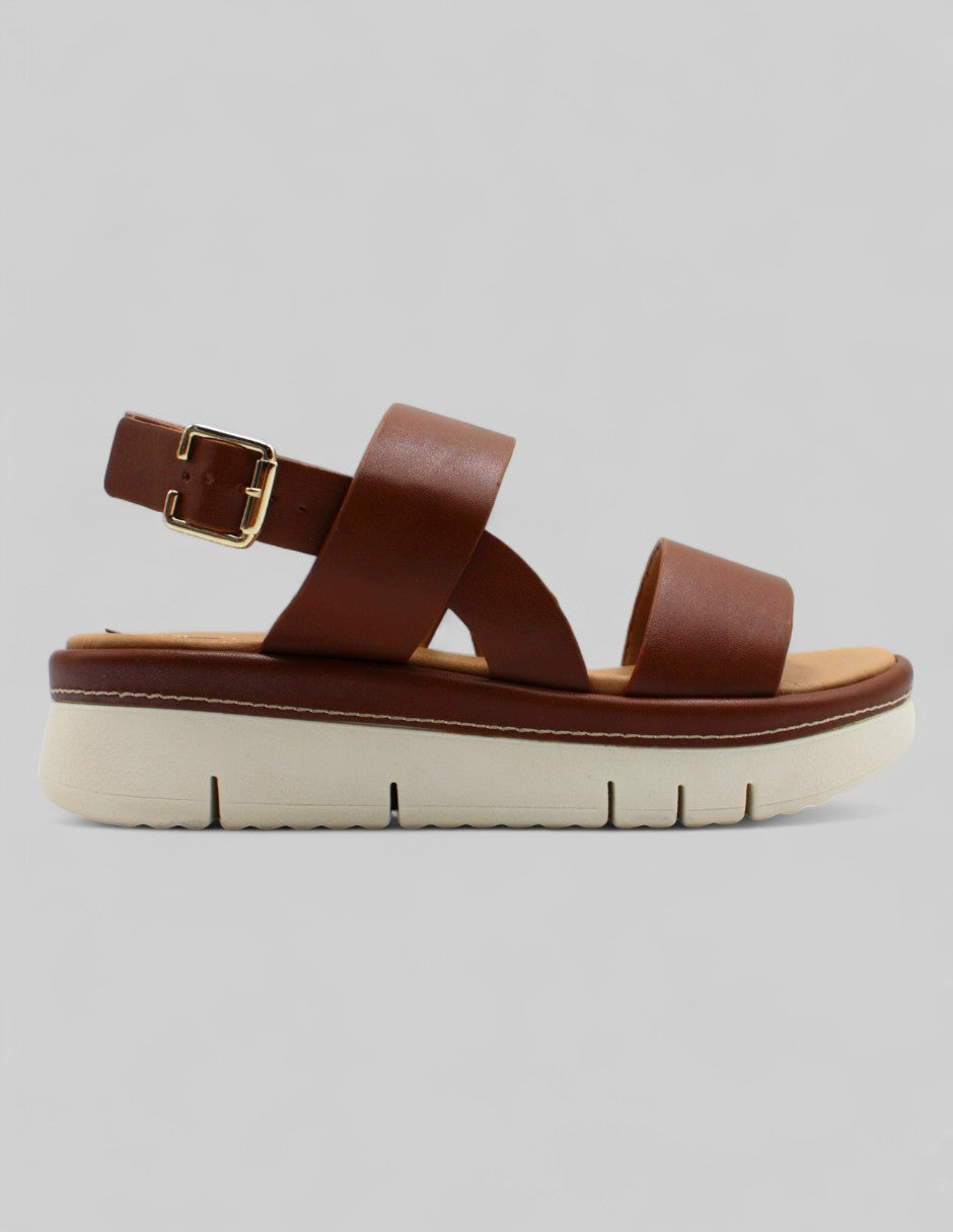 Sandalias con plataforma Yuri Piel vegana - Café