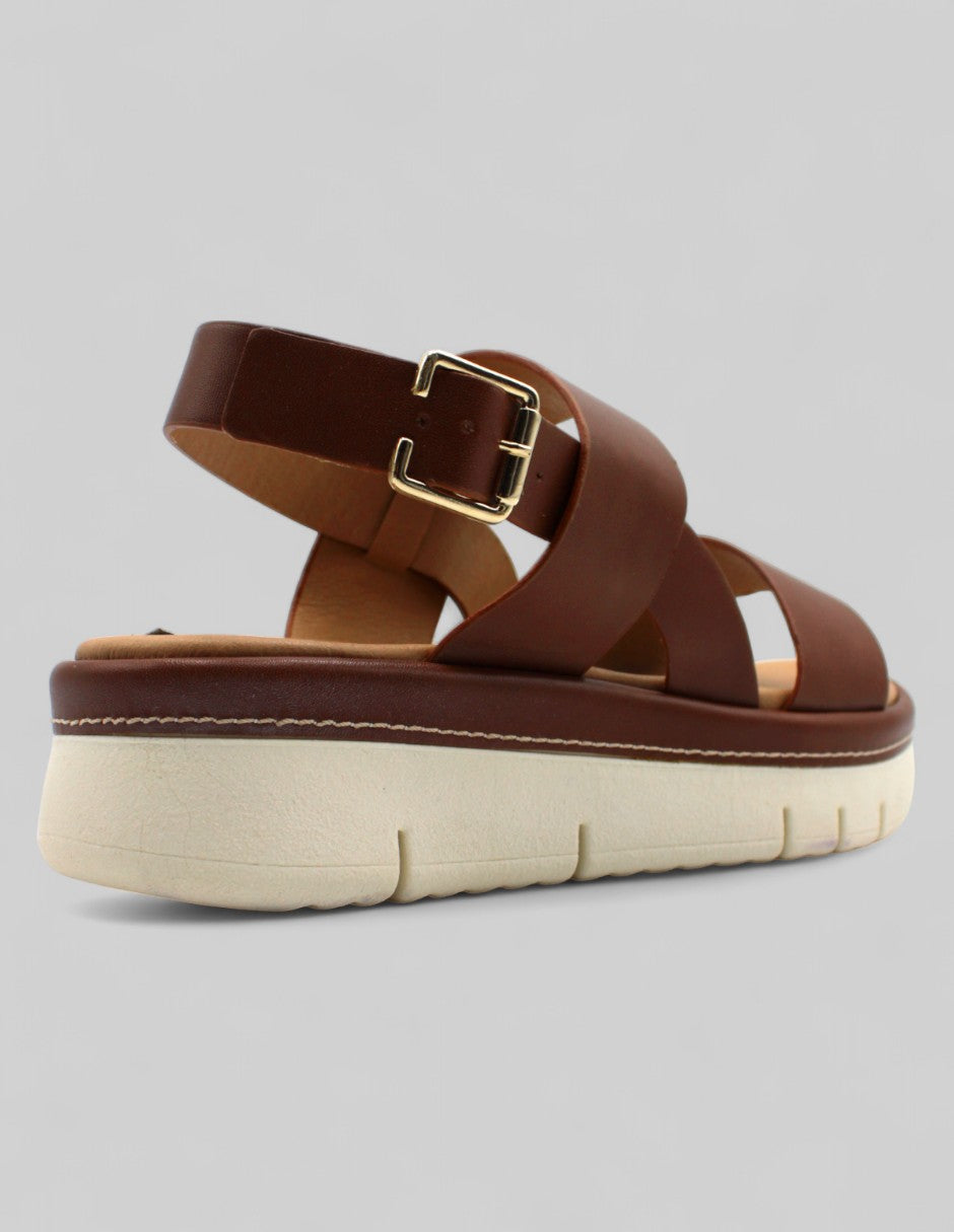 Sandalias con plataforma Yuri Piel vegana - Café