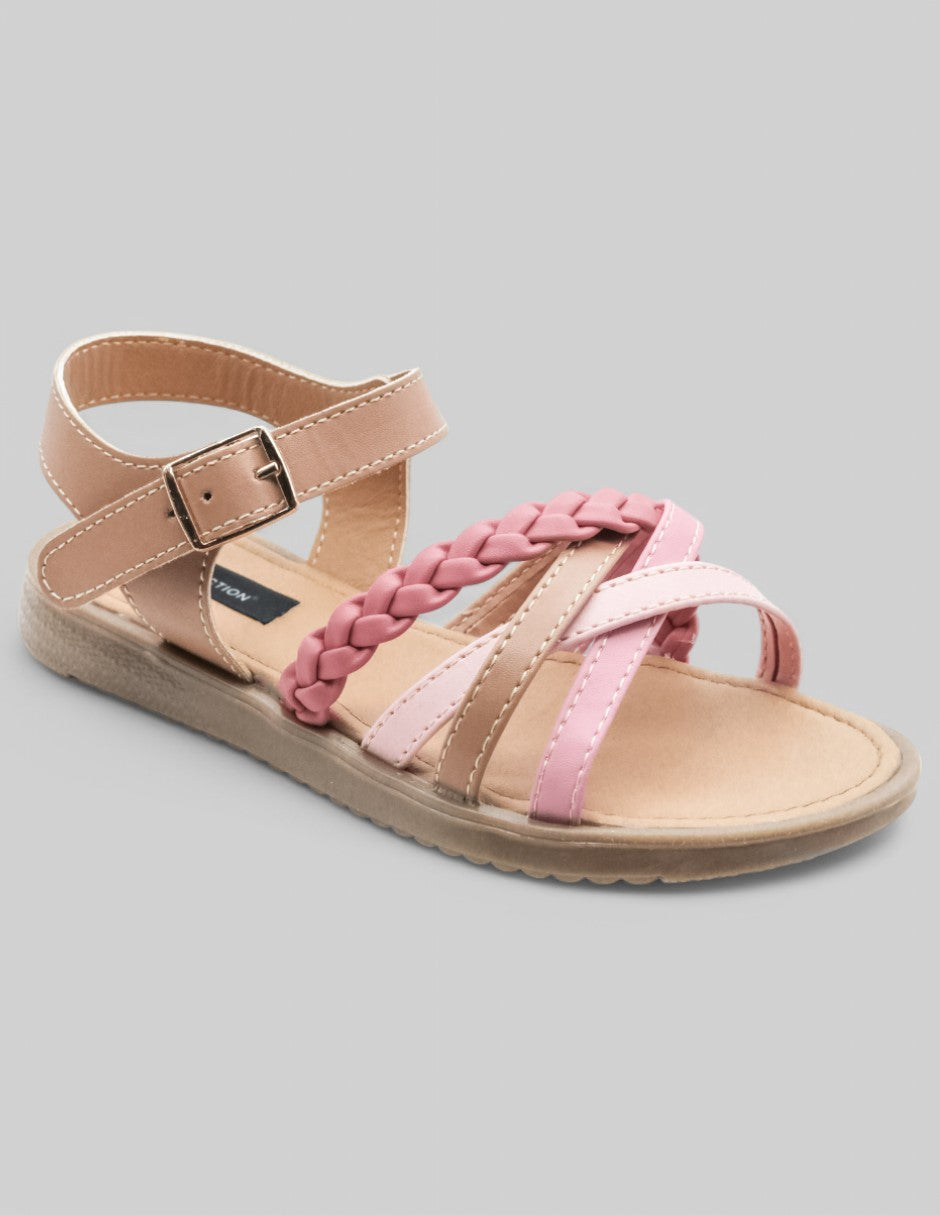 Sandalias Exterior Piel Color Café Para Niña De RBCOLLECTION