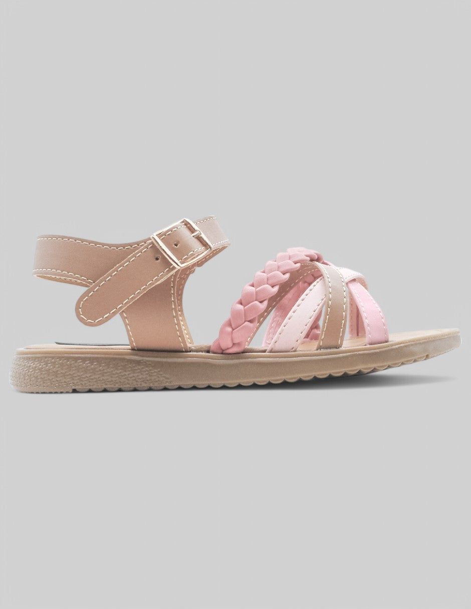 Sandalias Kids en Piel – Rosa