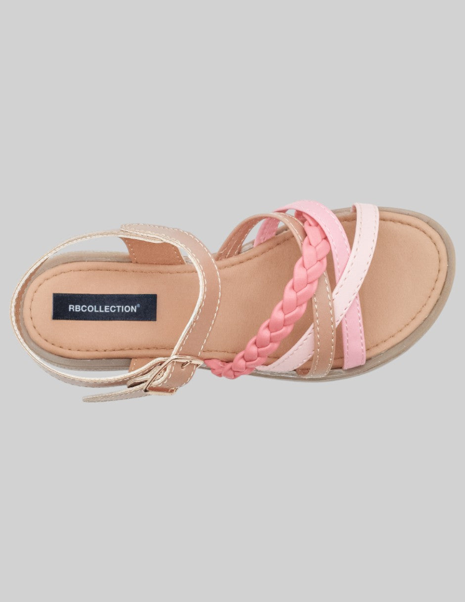 Sandalias Kids en Piel – Rosa