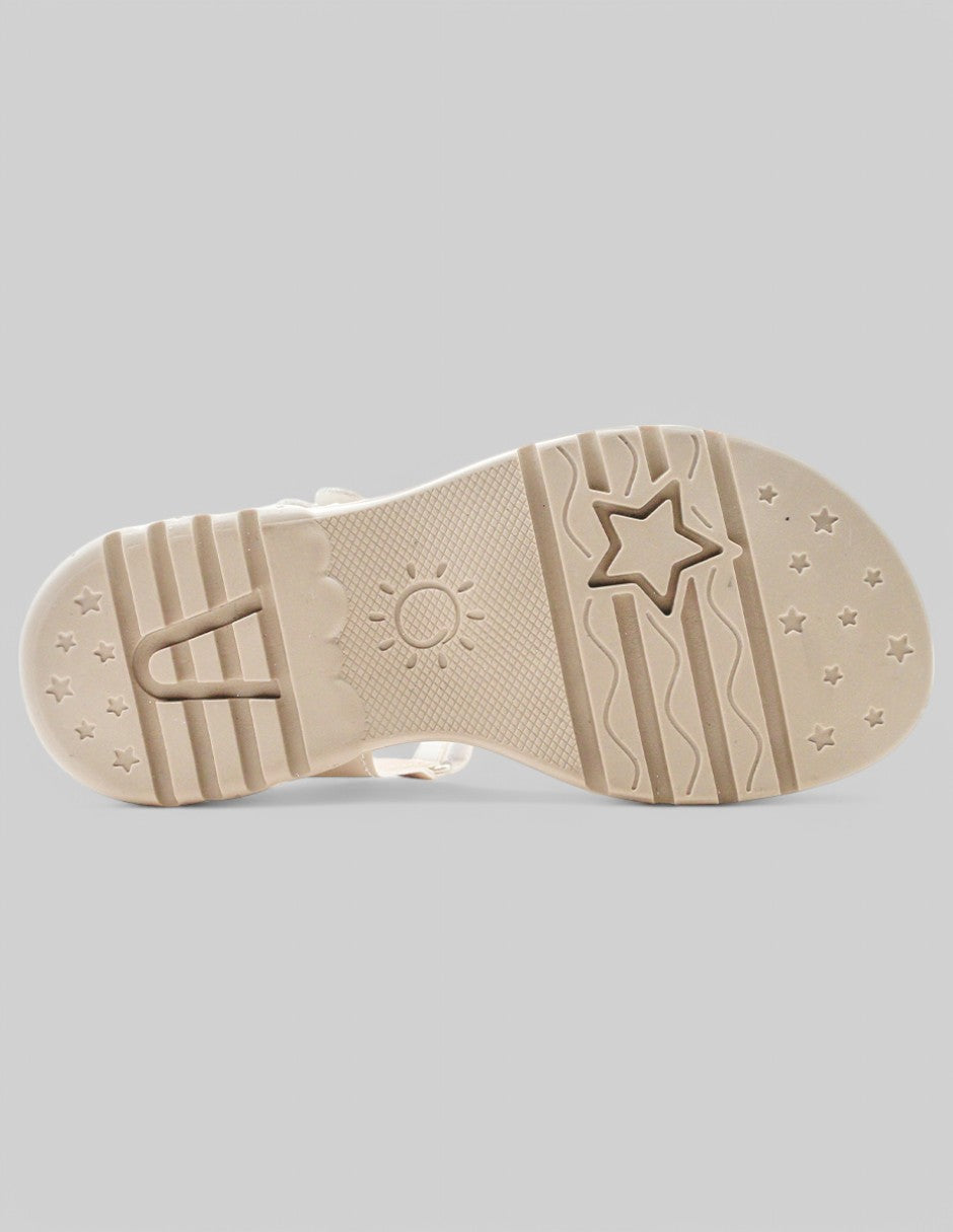 Sandalias Kids en Piel vegana – Blanco