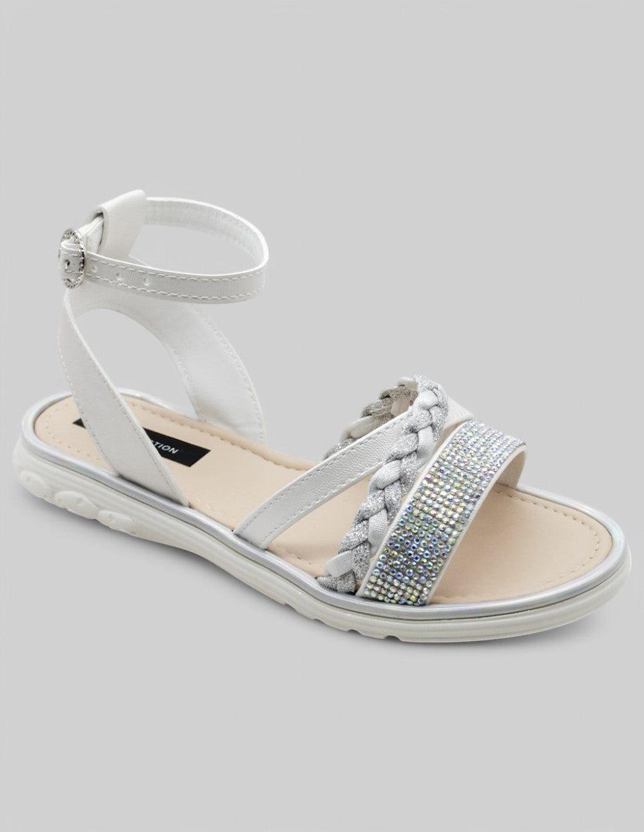 Sandalias Exterior Piel vegana Color Blanco Para Niña De RBCOLLECTION