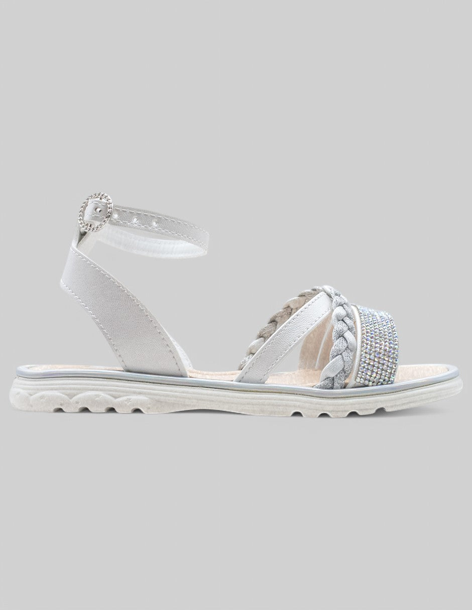Sandalias Kids en Piel vegana – Blanco