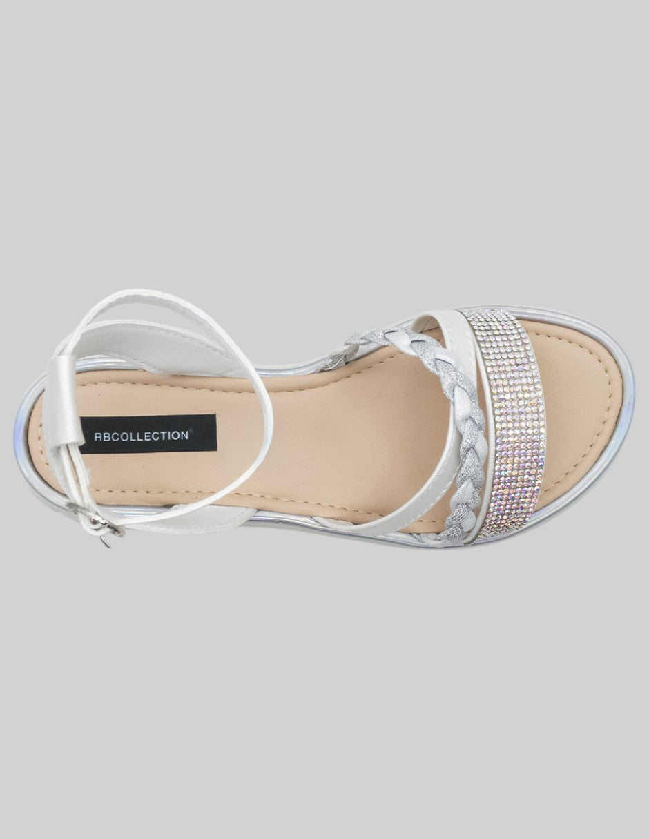 Sandalias Kids en Piel vegana – Blanco