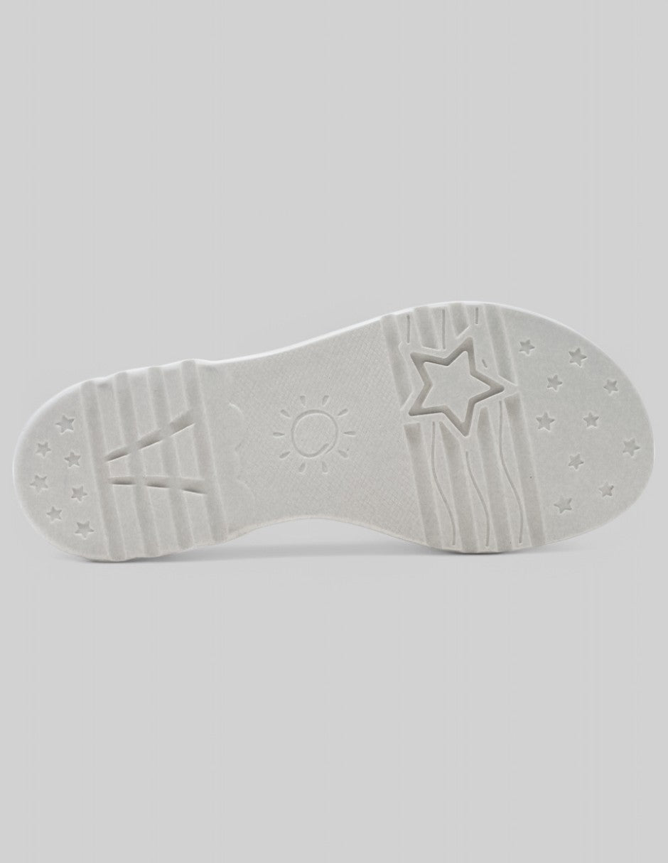 Sandalias Kids en Piel vegana – Blanco