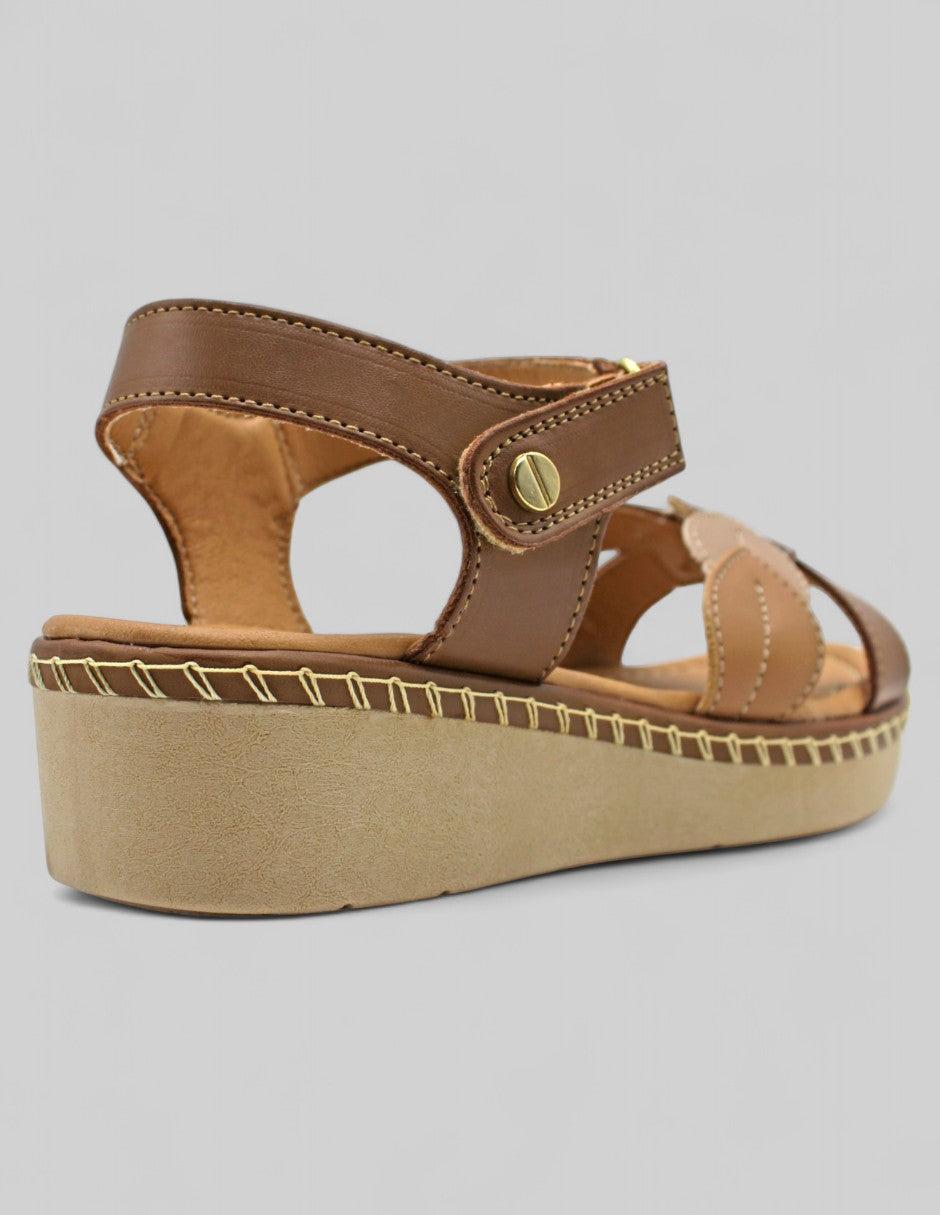 Sandalias con plataforma Daily Piel vegana - Café