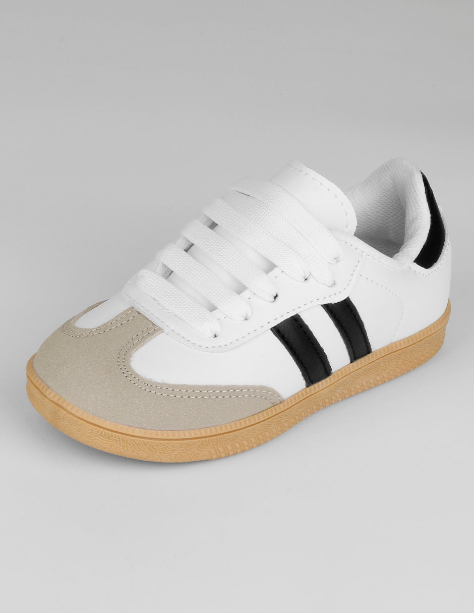 Tenis Kids en Piel vegana – Blanco