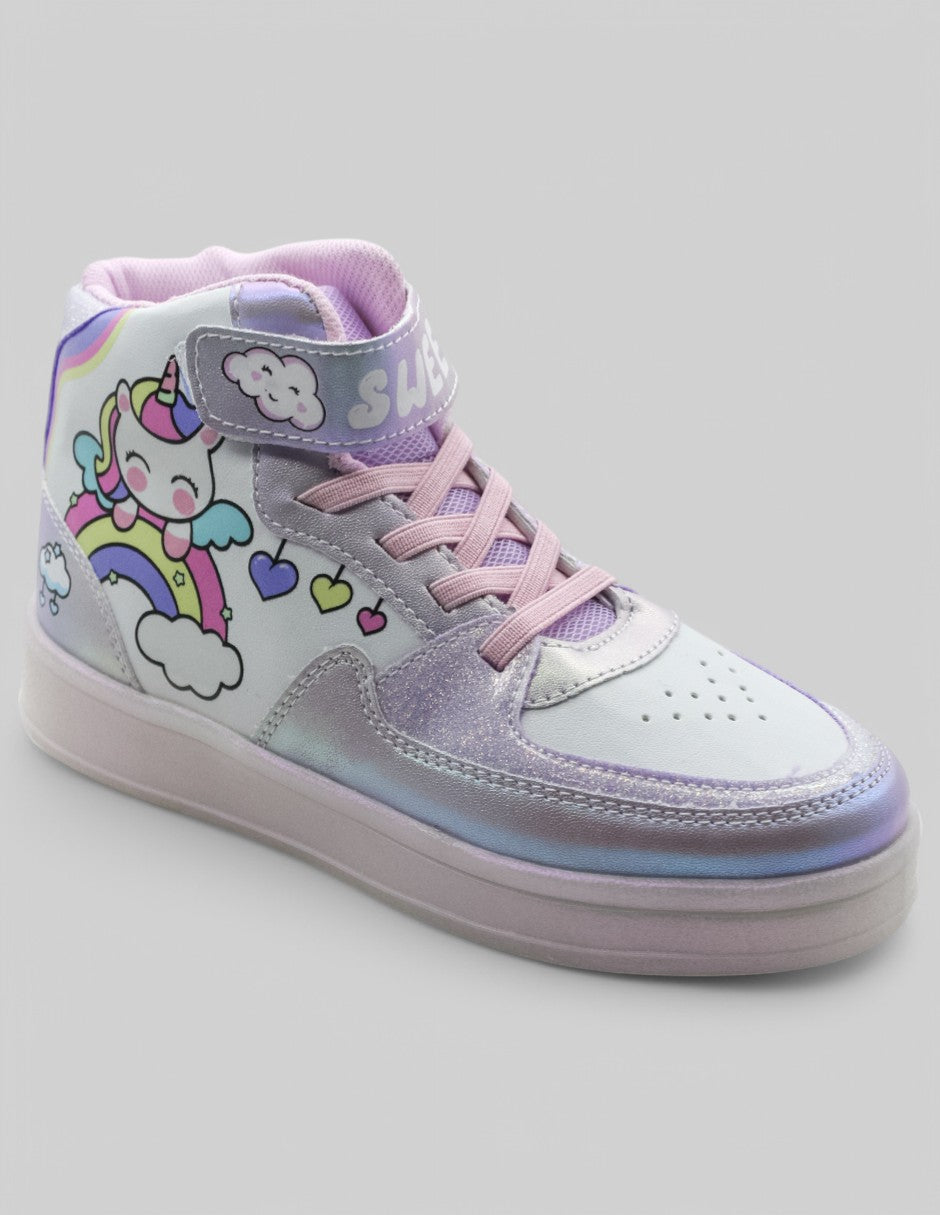 Tenis Exterior Piel vegana Color Lila Para Niña De RBCOLLECTION