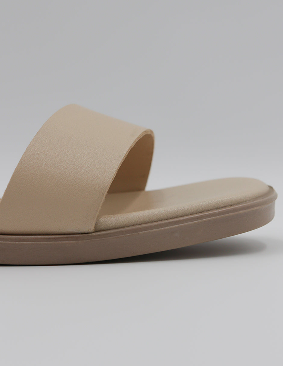 Sandalia con tacón Beeny en Piel vegana – Beige