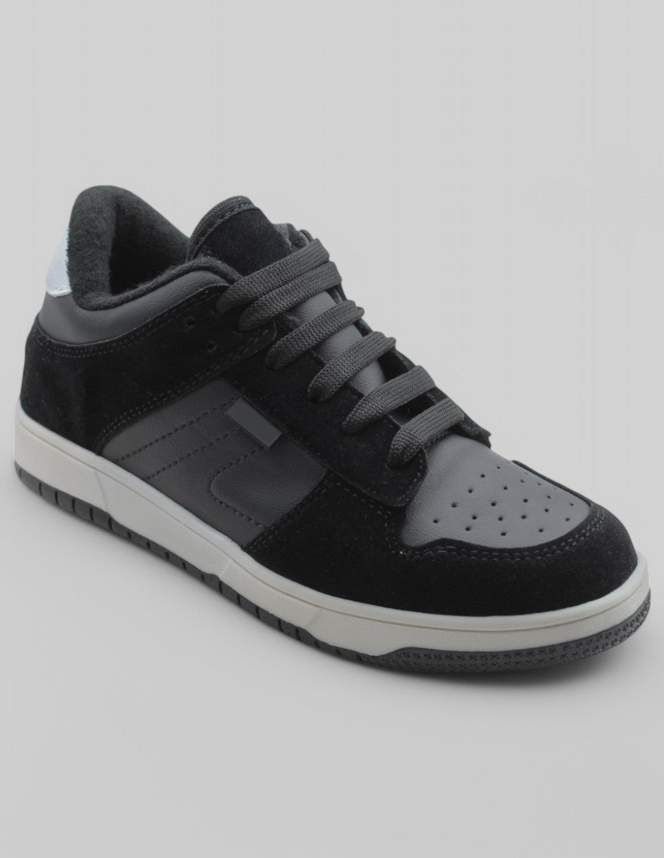 Tenis Exterior Gamuza Color Negro Para Niño De RBCOLLECTION