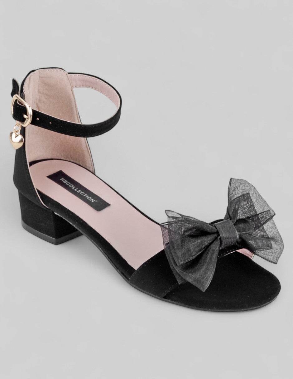 Sandalias Kids  en Gamuza – Negro
