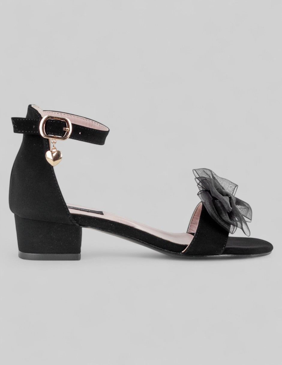 Sandalias Kids  en Gamuza – Negro