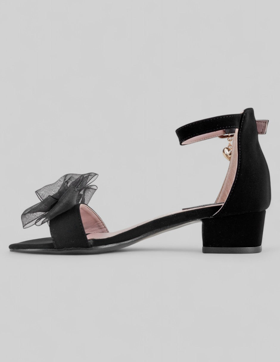 Sandalias Kids  en Gamuza – Negro