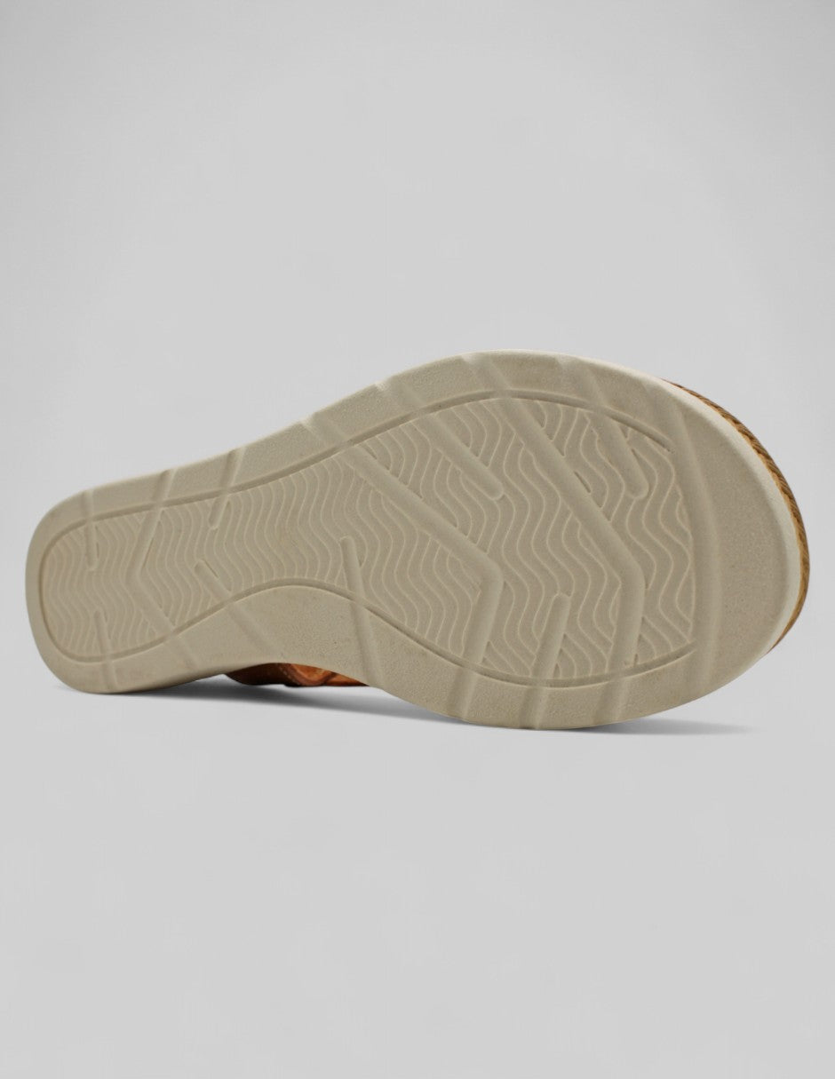 Sandalias de piso HAND MADE Piel - Café
