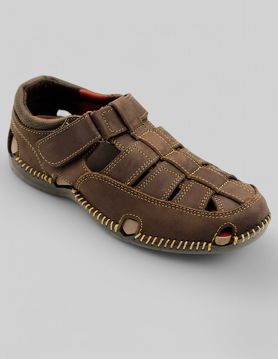 Sandalias casuales Exterior Piel Color Café Para Hombre De RBCOLLECTION