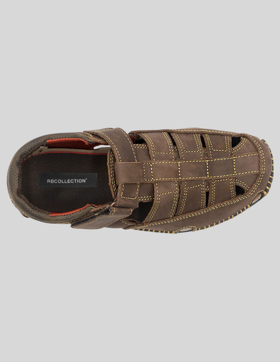 Sandalias casuales Hand Made en Piel – Café