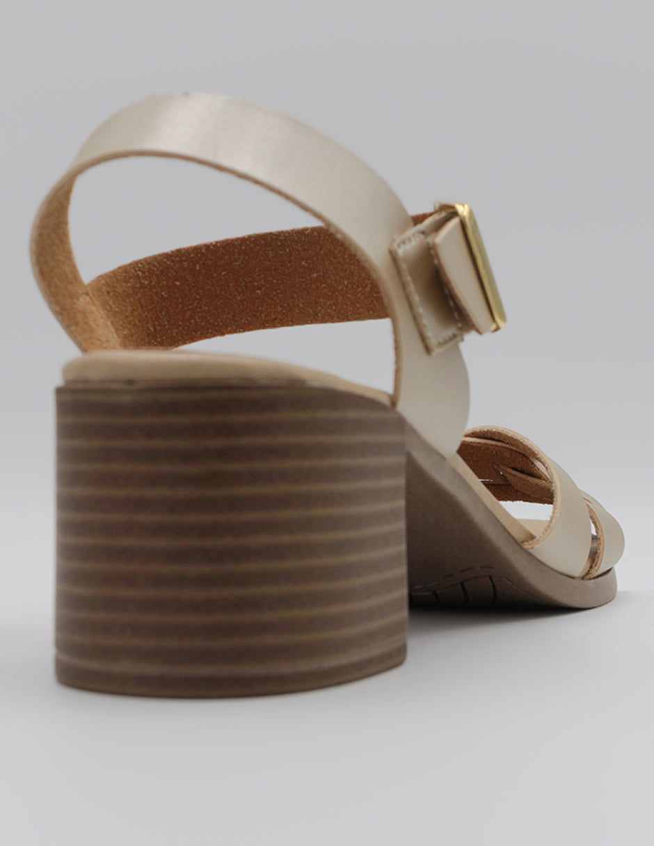 Sandalia con tacón Sprint en Sintético – Dorado