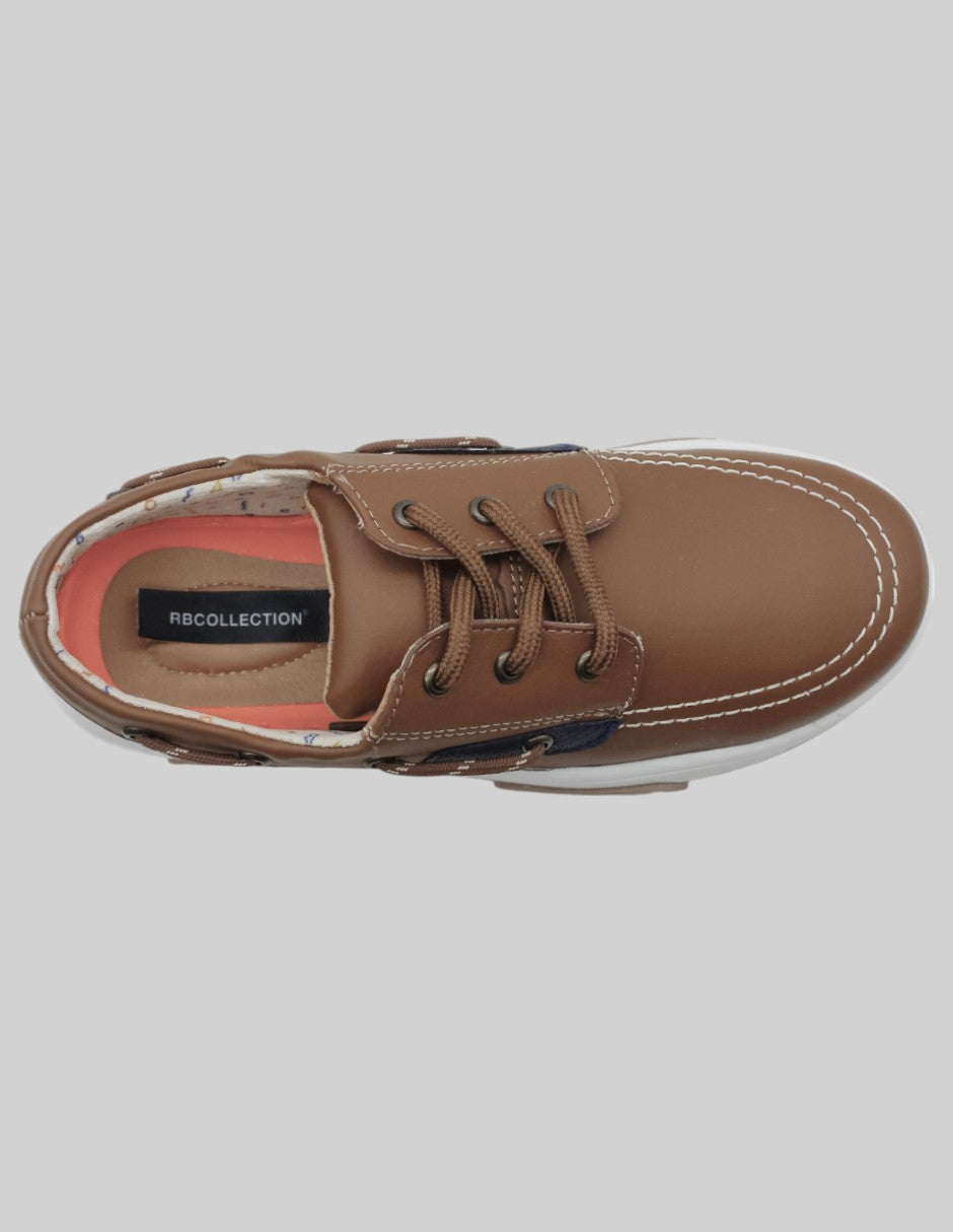 Mocasín Kids en Piel vegana – Café