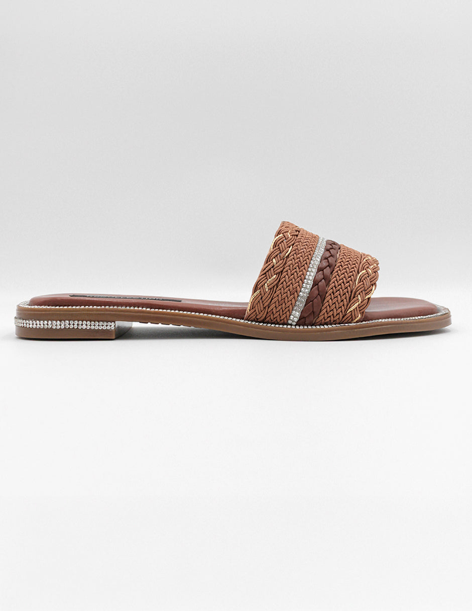 Sandalias de piso Soft en Textil – Café