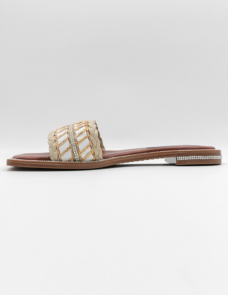 Sandalias de piso Soft en Textil – Beige