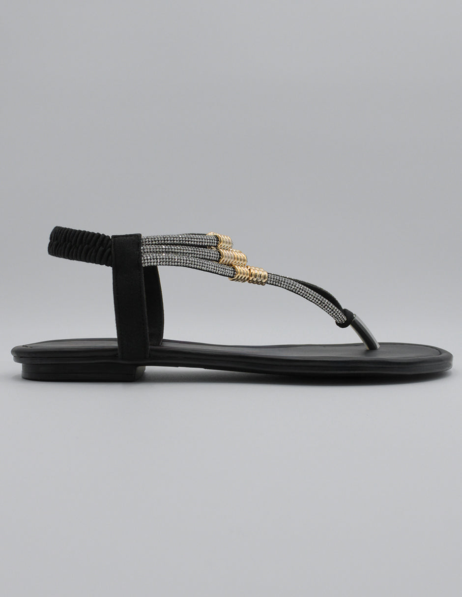 Sandalias de piso Soft en Piel vegana – Negro