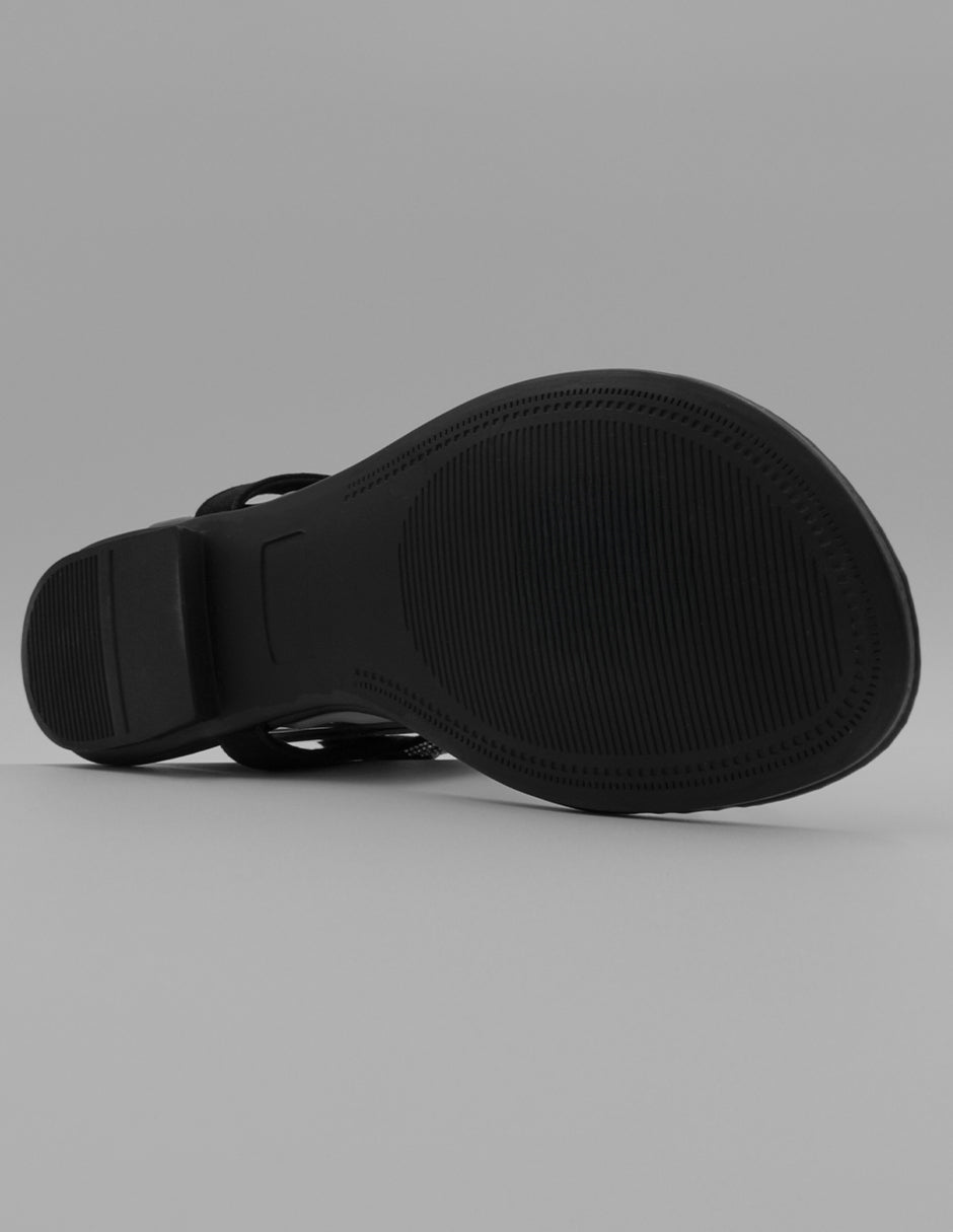 Sandalias de piso Soft en Piel vegana – Negro